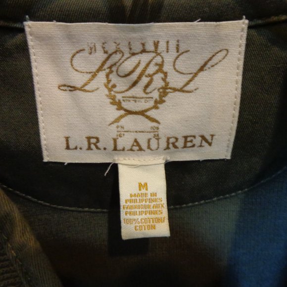 Lauren Ralph Lauren LRL Olive Green Side Full Zip Sweater Women's Medium - Picture 5 of 5